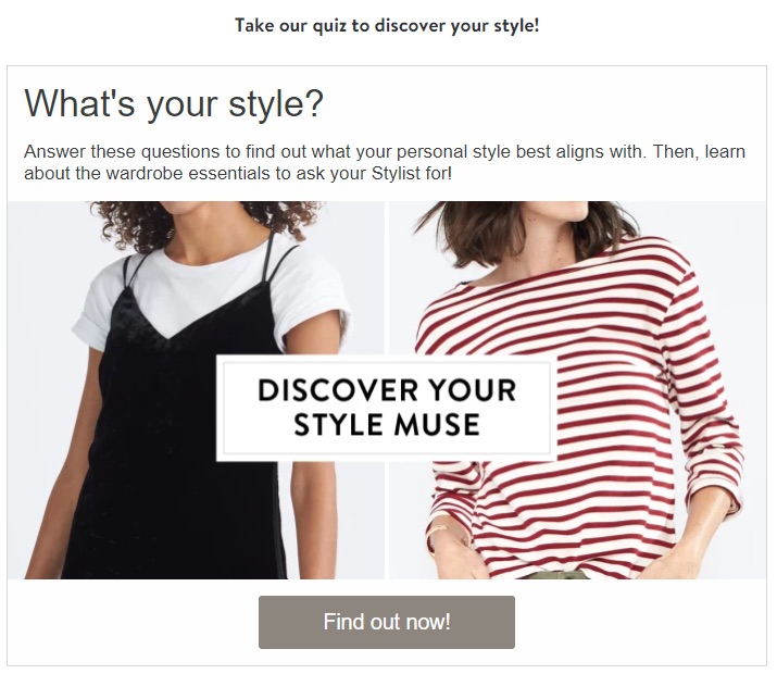 Stitch fix example of content marketing for ecommerce