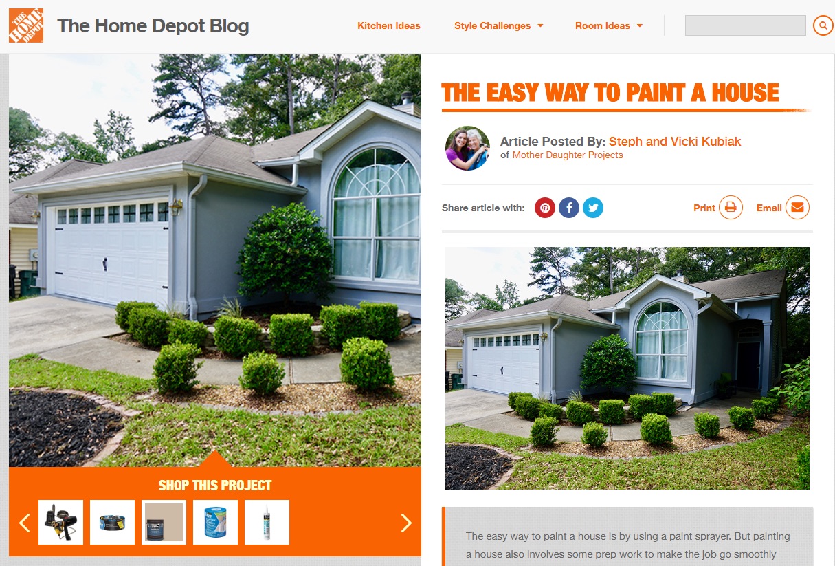 House painting example of content marketing for ecommerce