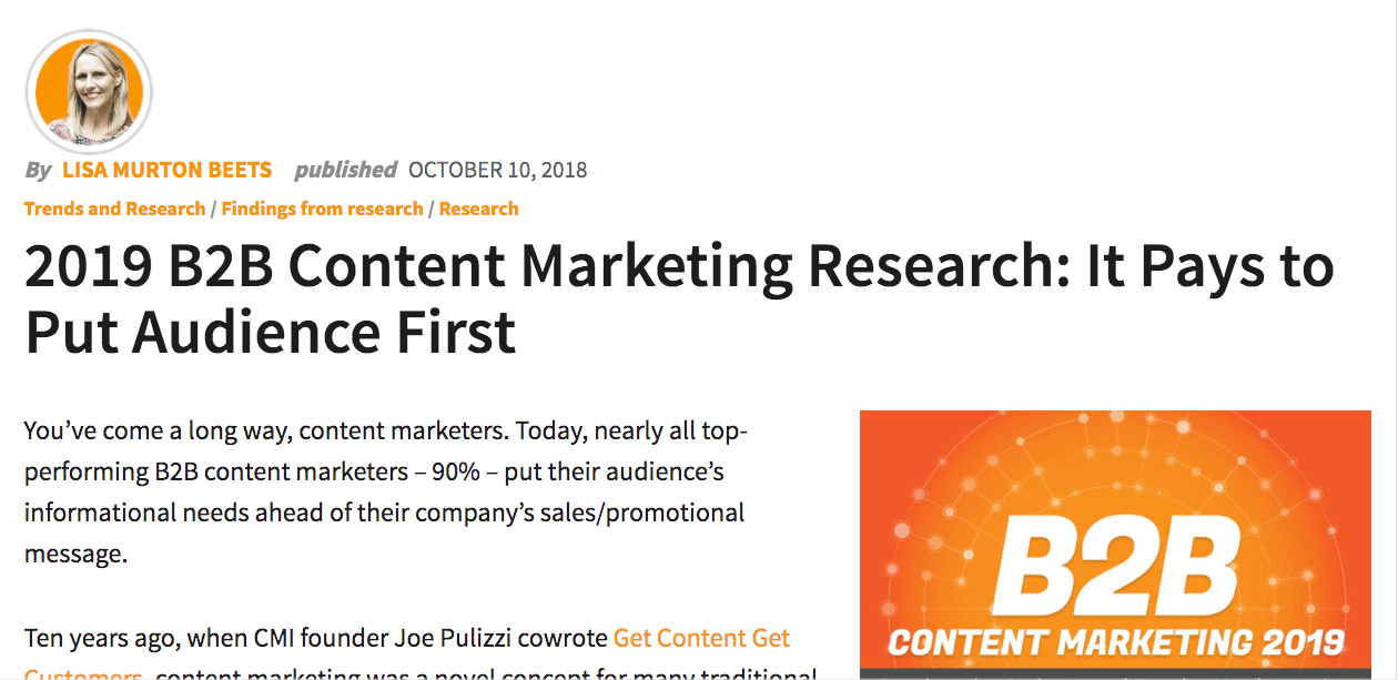 B2B Marketing Research Influencer content